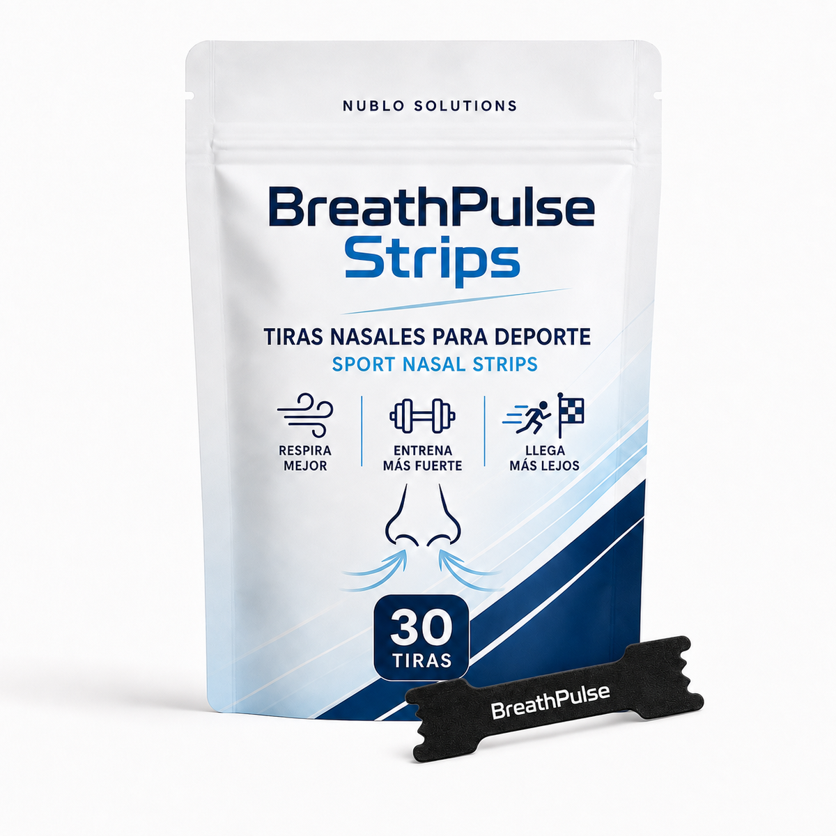 BreathPulse  Sport Tiras Nasales 30 unidades