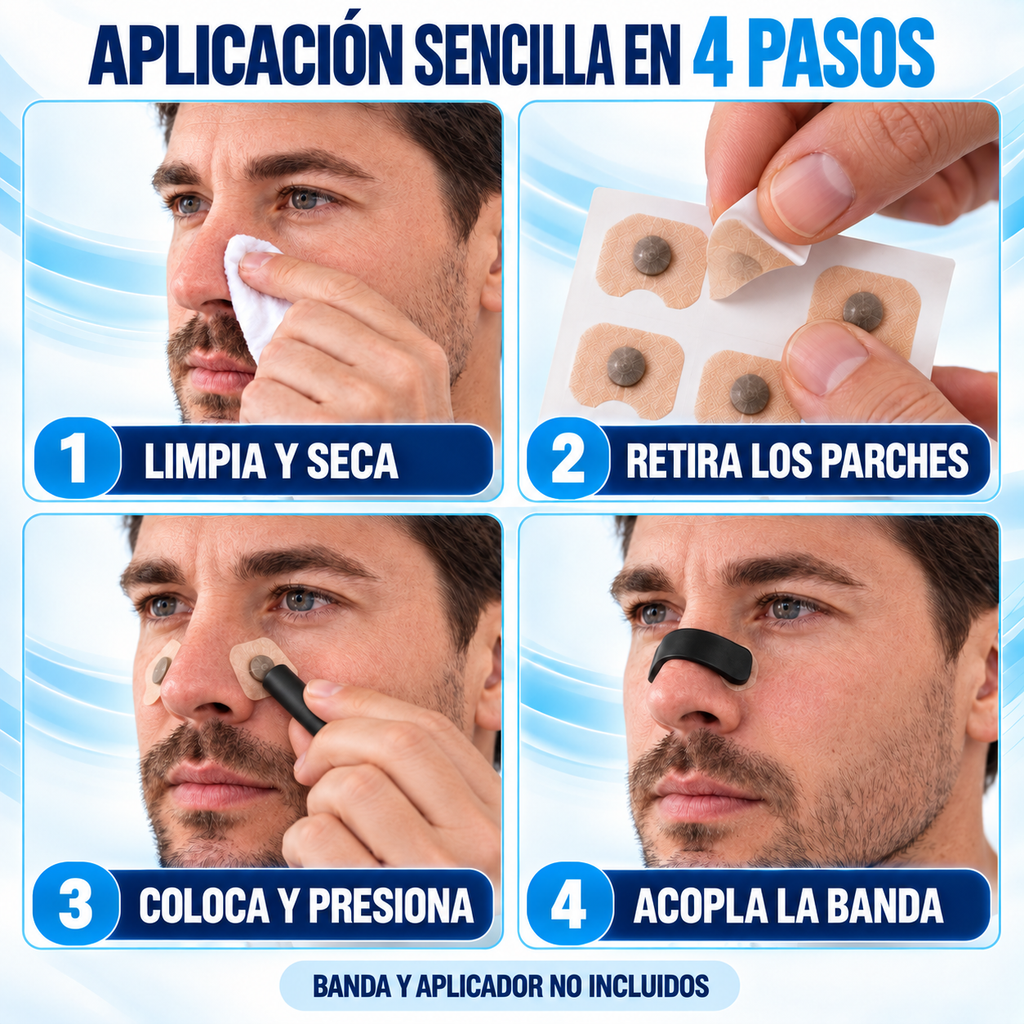 BreathPulse™ Starter Kit – Dilatador nasal magnético + 30 pares de parches