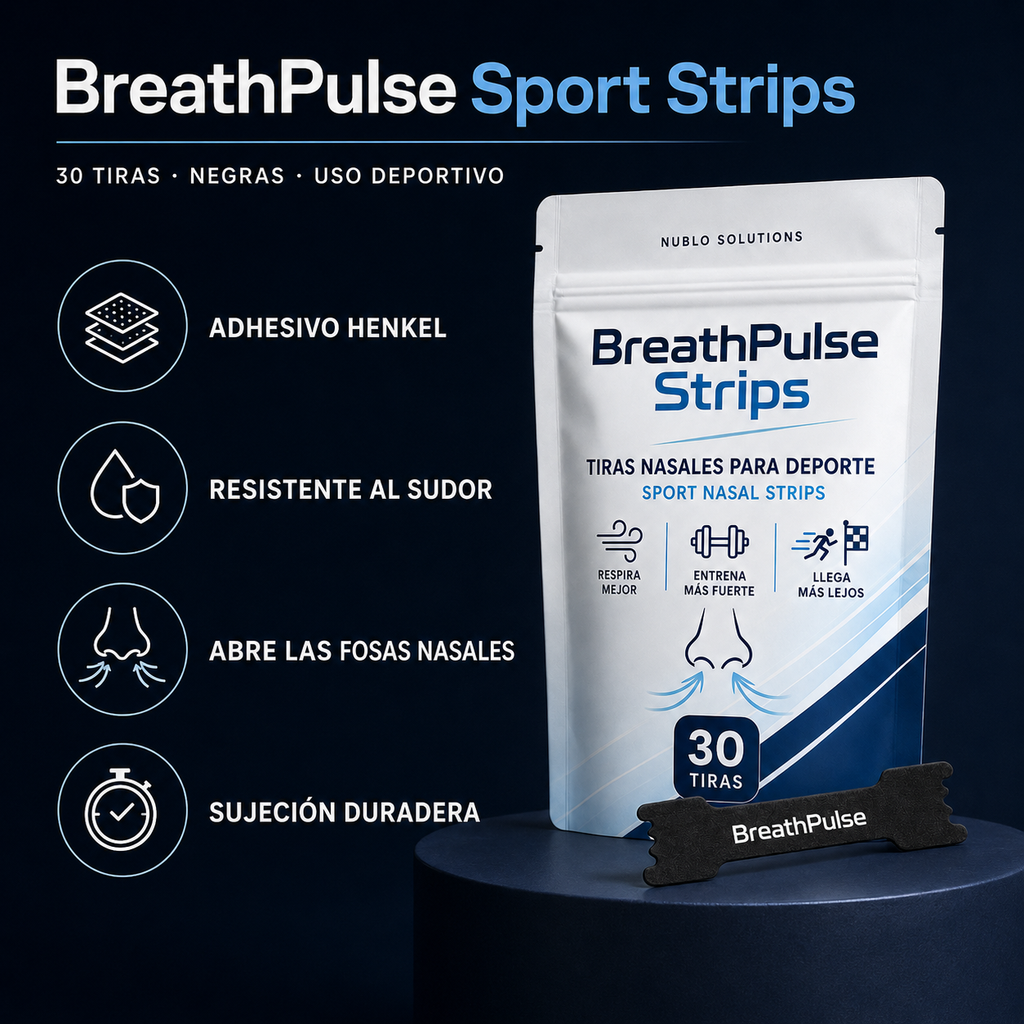 BreathPulse  Sport Tiras Nasales 30 unidades