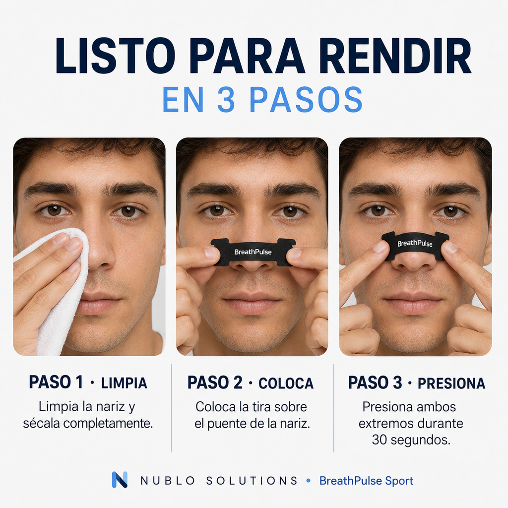 BreathPulse  Sport Tiras Nasales 30 unidades